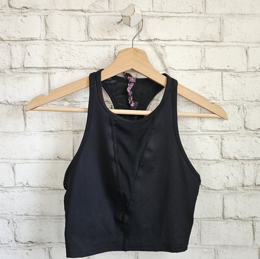 ☆ BETSY JOHNSON Black Sport Crop Top